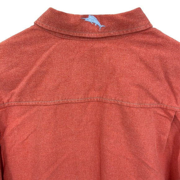 TOMMY BAHAMA Relax Shirt Button Long Sleeve Cotton Orange - Picture 5 of 6